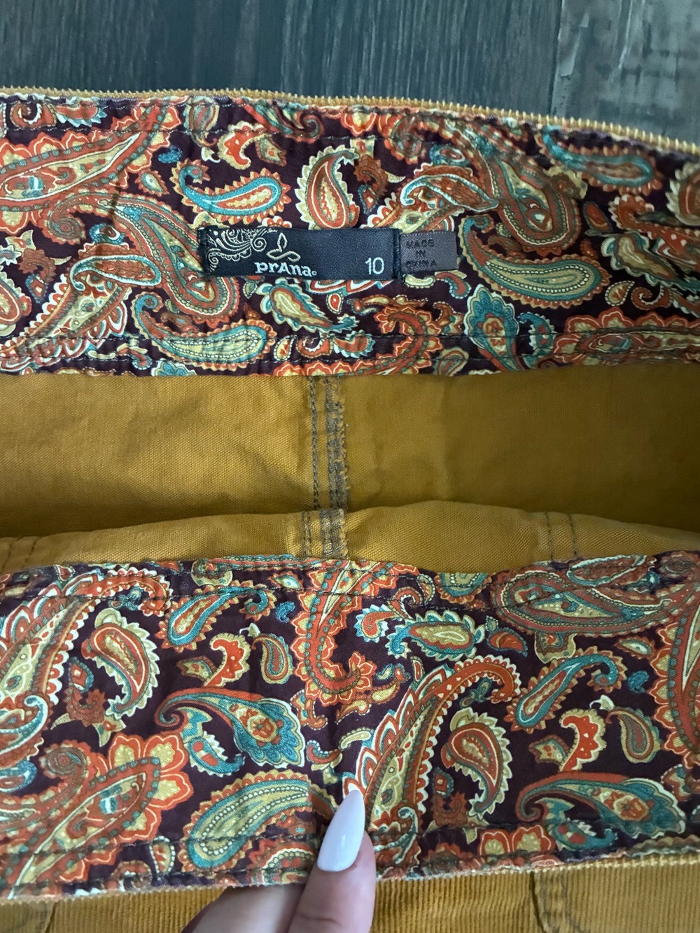 Prana Mustard Yellow Corduroy Mini Skirt - Picture 3 of 7